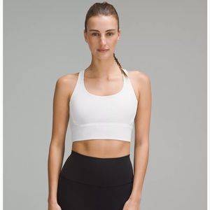 Lululemon Energy Training Longline Ribbed Bra Medium Support 4 White New